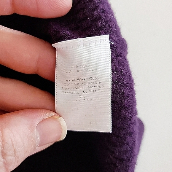 7170 * Talbots Funnel Neck Pullover Sweater Purple Size L - Picture 4 of 8